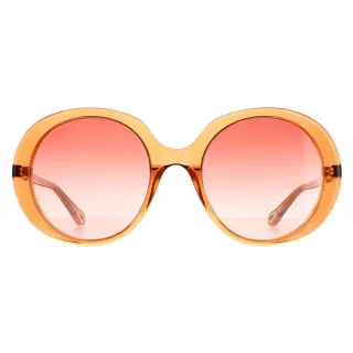 Chloe Oval Womens Transparent Dunkel Orange Orange Gradient CH0007S
