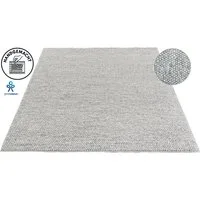 LeGer Home by Lena Gercke Wollteppich Ainhoa, handgewebt, Wolle, rechteckig, Höhe: 12 mm, einfarbig, Wolle, Teppich, Wohnzimmer, Schlafzimmer, Esszimmer