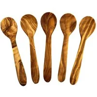 medina mood Kaffeelöffel Löffel "Piccolo" 12 cm in 5er Set aus Olivenholz (1 Stück), Ideal für Kaffee, Tee, Zucker, Honig, Marmelade und Dips.