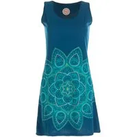 Vishes Sommerkleid Ärmelloses Jersey Kleid Baumwolle Mandala Print Sommer Alternative Mode, Boho, Hippie, Ethno, Festival