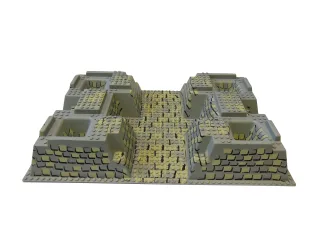 1x Lego 3D-Platte Felsen/Steine [38x25 cm/48x32Noppen] grau/gelb