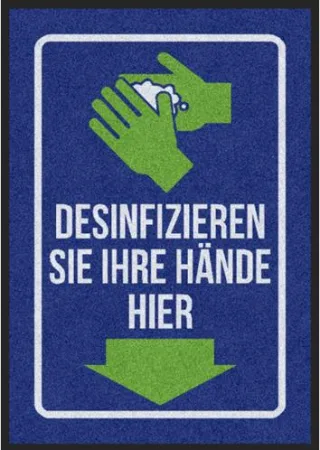 Fussmatte Hände desinfizieren 3005 | Größe: 60 cm x 80 cm