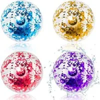 FELIXLEO Wasserball 4er Set Aufblasbare Glitzer Wasserbälle 40CM, Strandspielzeug Sommer. (1-St)