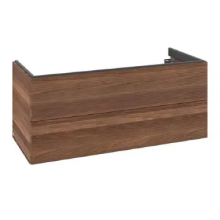 Villeroy & Boch Waschtischunterschrank Antao 1188x504x493mm 2 Ausz. WT li Front m. Struktur Warm Wal K06100HM