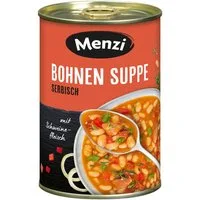 Menzi Fertiggericht, Menzi Serbische Bohnensuppe mit weißen Bohnen pikant gewürzt 400ml