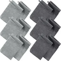 Erwin Müller Handtuch Set Waschhandschuh "Heidelberg" 12er-Pack, Frottier, Walk-Frottier Uni
