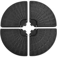 Yaheetech Schirmständer 4-Teiliger Sonnenschirmständer Befüllbar, 100 × 100 cm Schirmbasis Verbindbar & Faltbar