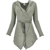 Guru-Shop Langjacke Pixi Wickel-Strickjacke - khaki