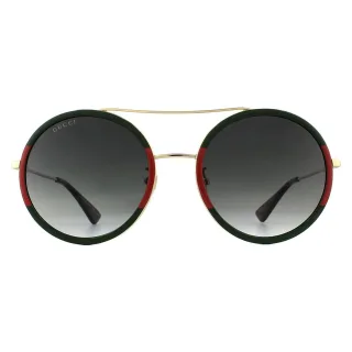 Gucci Sonnenbrille GG0061S 003 Gold Grün und Rot Grün Gradient