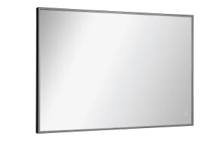 Fackelmann Spiegel eckig LED 100x68x3,5 Rahmen schwarz, 84941 84941