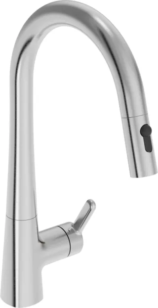 Hansa Küchenarmatur HANSADESIGNO Style 5136, Edelstahl-Look, 5136228380 5136228380