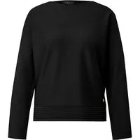 s.Oliver BLACK LABEL Strickpullover - s.Oliver Pullover - Feinstrickpullover schwarz Viskose für Damen