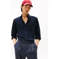 Tommy Hilfiger Businesshemd PERFORMANCE INTERLOCK elastisches Slim Fit mit Button-Down-Kragen