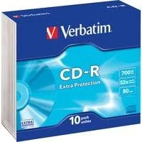 CD-R 700 MB, CD-Rohlinge 52fach, 10 Stück, Extra Protection
