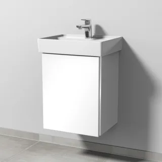 Sanipa 3way Waschtischunterbau zu Villeroy & Boch Collaro Waschtisch mit 1 Tür, Weiß-Glanz BS83078