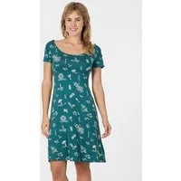 Ragwear Minikleid LUNNGO DRESS PRINT Elastische Viskosemischung mit dezentem Rückenausschnitt