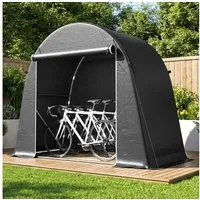 Outsunny Gerätezelt Garagenzelt wasserdicht Fahrradgarage, wetterfest Lagerzelt, Personen: 1 (wasserdicht Fahrradgarage, 1 tlg., Garagenzelt), für Fahrräder Gartengeräte Dunkelgrau