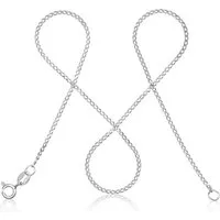 modabilé Kette ohne Anhänger Panzerkette SINCERE, Damen Halskette 1,3mm, 35cm, Kette Sterling Silber 925, Made in Europe
