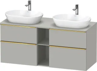 Duravit D-Neo Konsolenwaschtischunterbau wandhängend Betongrau Matt 1400x550x664 mm - DE4970B3407000 DE4970B34070000