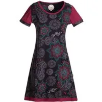 Vishes Sommerkleid Mini Kleid kurzarm Baumwolle Sommerkleid Mandalas Alternative Bekleidung, Ethno, Hippie, Retro Style