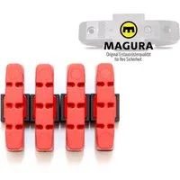 Magura Bremsbelag 4 x MAGURA Bremsbelag hydraulische Felgenbremse HS11 22 24 33 66 rot