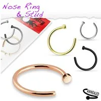 Order & Smile Schmuck Nasenpiercing Nasenring Nasenpiercing Piercing Hufeisen Ring Nose Hoop