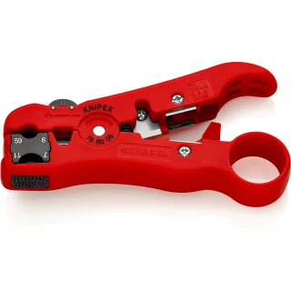 KNIPEX Abisolierwerkzeug für Koaxial- und Datenkabel 125 mm - 166006SB