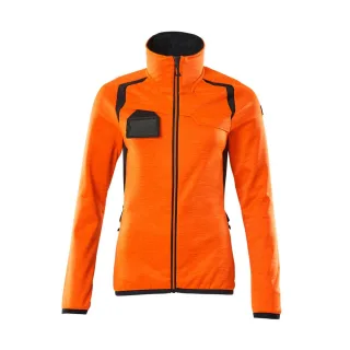 MASCOT Damen Fleecepullover mit Reißverschluss ACCELERATE SAFE Hi-vis Orange / Schwarzblau 5XL - 19453-316-14010-5XL