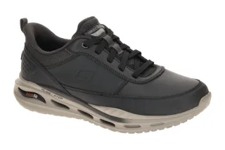 Skechers 210981 BLK Herren Slipper Schwarz Air Cooled Arch Fit bequeme Halbsc...
