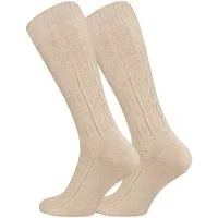 Cotton Prime® Trachtensocken Trachten-Kniestrümpfe mit Zopfmuster