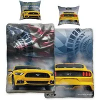 BERONAGE Wendebettwäsche Ford Mustang Legend 008 Bettwäsche Linon / Renforcé, 100% Baumwolle, 2 teilig, 135x200 + 80x80 cm