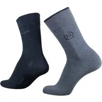 bugatti Socken bugatti Herren 2er Pack logo + uni basic hell-blau meliert bugatti Herren 2er Pack logo + uni basic hell-blau meliert
