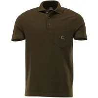 OS Trachten Poloshirt Balun Kurzarm Jagdshirt mit Hirsch-Stickerei auf der Brusttasche