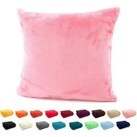 heimtexland Dekokissen Flanell Soft Kuschelkissen Plüsch Kissenbezug, super weich und flauschig, Allergiker geeignet, atmungsaktiv
