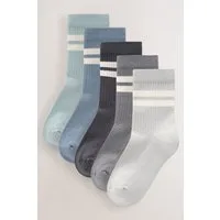 Next Kurzsocken Gerippte Socken mit hohem Baumwollanteil, 5er-Pack (5-Paar)