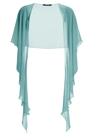 SWING - Formstola aus Chiffon teal green - Gr. - OS