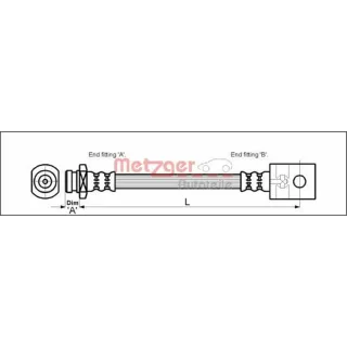 Metzger Bremsschlauch hinten Nissan Terrano