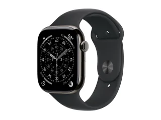 Apple Watch Series 11 (GPS + Cellular) 46mm Titan schiefer mit Sportarmband S/M schwarz | mfd14zr/a |