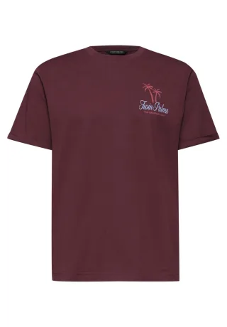 Street One - T-Shirt mit Rundhals und Chestprint rot - Gr. - L