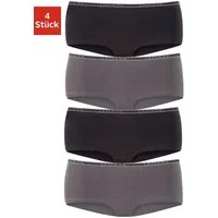 LASCANA Panty (4er-Pack) aus elastischer Baumwoll-Qualität