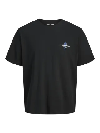 JACK&JONES - JJCORALS TEE SS CREW NECK Black - Gr. - M