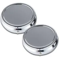 Coumo Aschenbecher 2x Taschenaschenbecher, Metall, Mini Ascher, Reise Handtasche