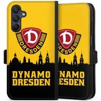 DeinDesign Handyhülle SG Dynamo Dresden Skyline SGD Dynamo Silhouette Dresden, Samsung Galaxy A15 5G Hülle Handy Flip Case Wallet Cover