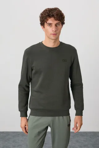 Herren Regular Fit Rundhals Sweatshirt