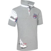 Nebulus Poloshirt DEEP BLUE, Q2354 - Herren, grau-meliert, XXL