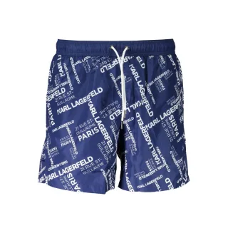 Karl Lagerfeld Blu Polyester Herren Badeboxer