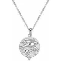 Hey Happiness Collierkettchen Affirmation, Symbolketten mit Bedeutung, Anhänger Plättchen Halskette 925 Silber vergoldet