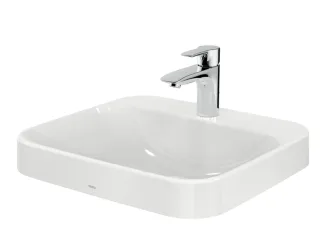 TOTO LF Möbelwaschtisch weiß 500 mm mit Hahnloch mit Überlauf, L5615CE L5615CE