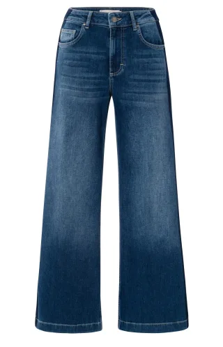 Yaya - Weite Jeans mit Tape - L32 blau - Gr. - 40