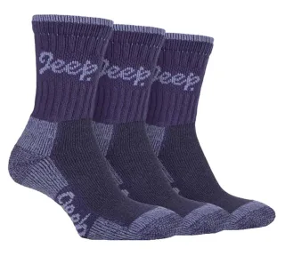 JEEP TERRAIN - 3 Paar Baumwoll-Wandersocken für Damen
